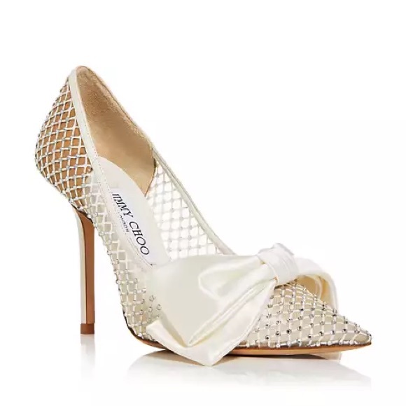 Jimmy Choo Bridal Pointed Toe Pumps - Picture 5 of 5